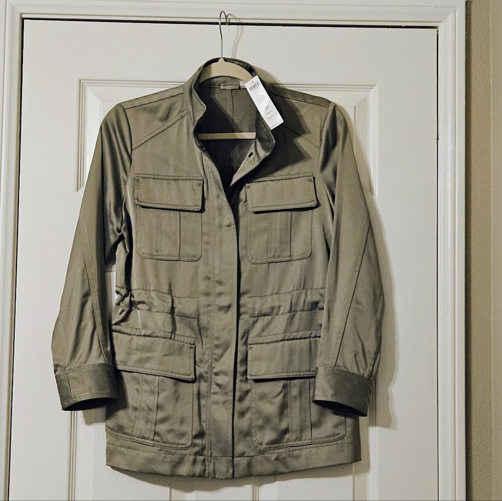 Chico's Sage Green Utility Jacket